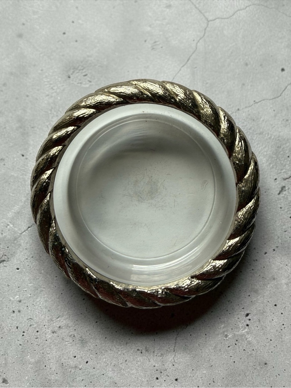 🫶🏻 Vintage Pewter & Glass Ashtray or Trinket Dish
